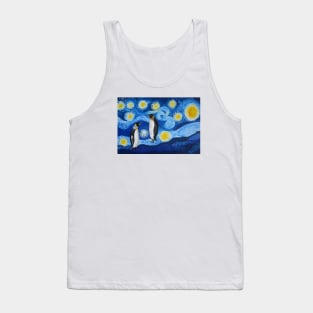 Royal Blue and Penguins Tank Top